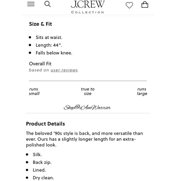 J.Crew Collection NWT sky blue fluid silk charmeuse maxi skirt  *shop@iamwarrior - Picture 7 of 13